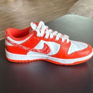 Nike Women Orange and White Sneakers